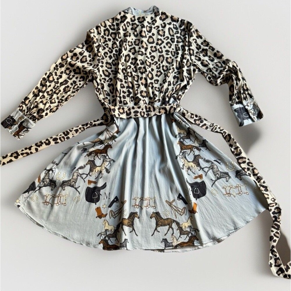 Mucho Gusto Dutch Handmade Maximalist Luxury Bold Dress M Leopard Mob Wife €439 - Picture 13 of 16